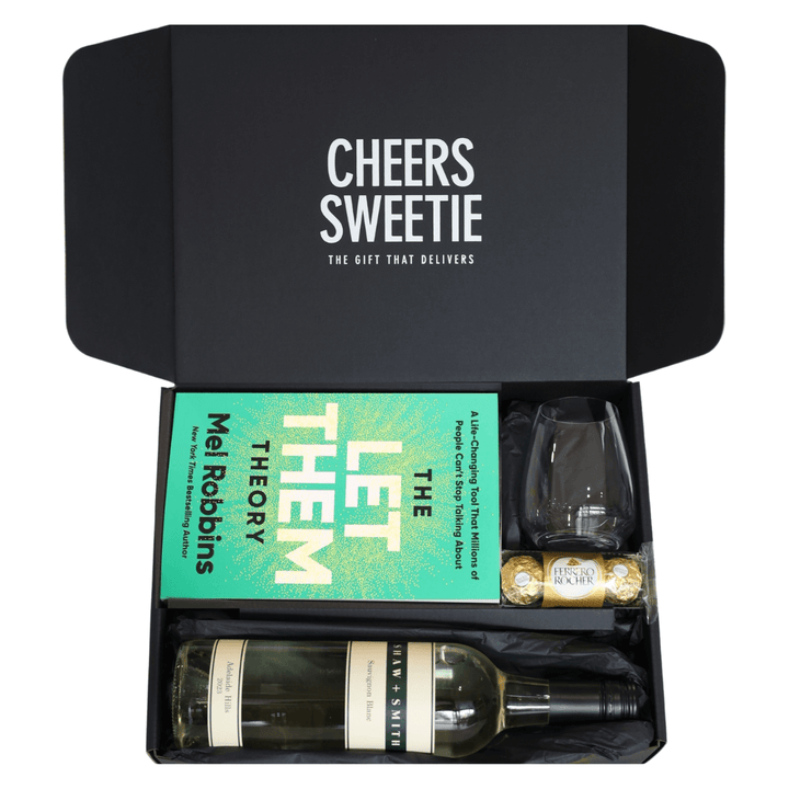 White Wine & Book Hamper - Customisable