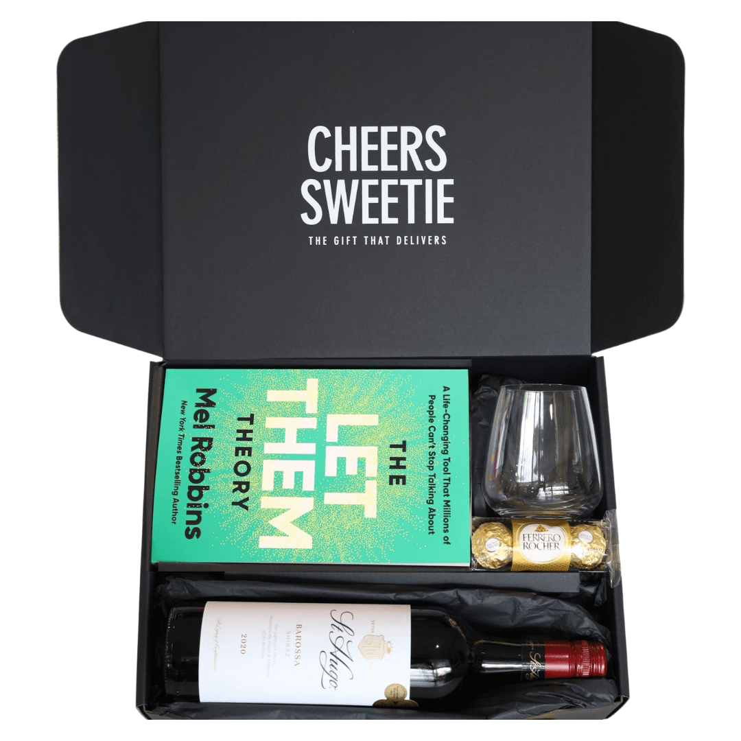 Red Wine & Book Hamper - Customisable